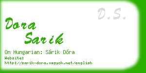 dora sarik business card
