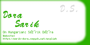 dora sarik business card